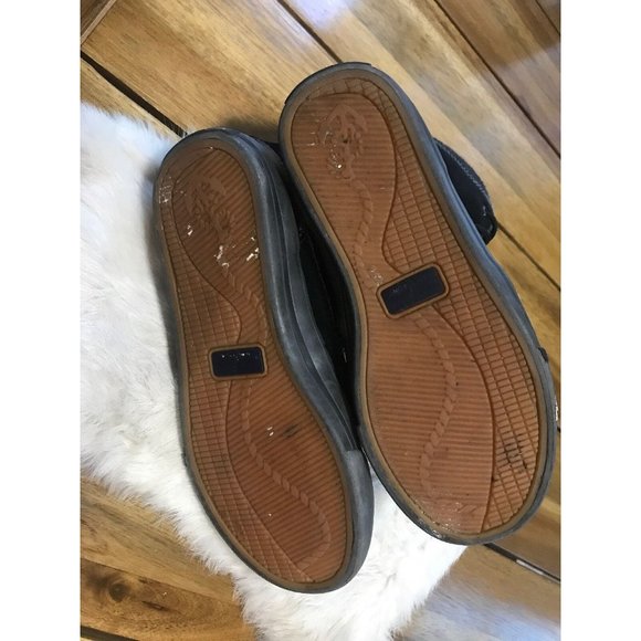 NAUTICA BOYS Youth ANKLE High Top BOOTS BLACK LEATHER LACE UP Boys Size 1 Shoes - Picture 5 of 8